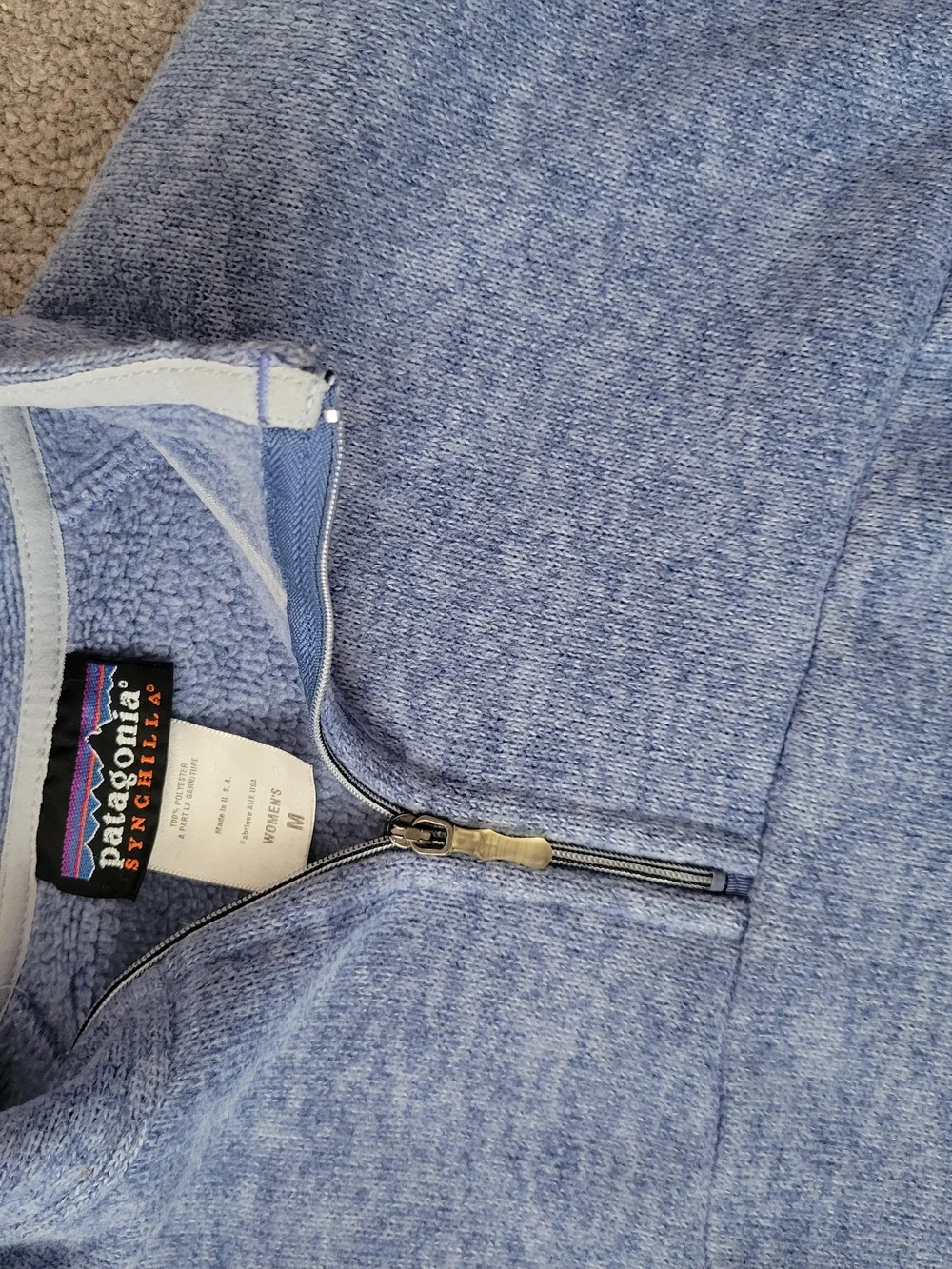Patagonia 2000 Vintage Synchilla Quarter Zip Fleece Women’s M Made USA